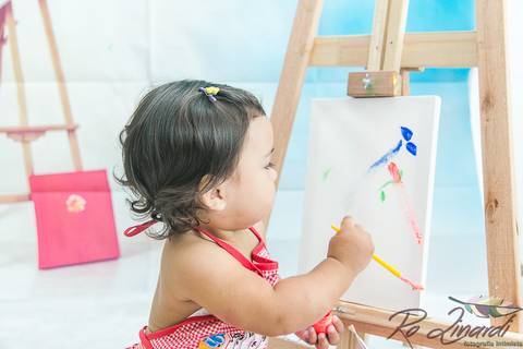 pintando o set Laurinha'