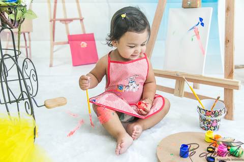 pintando o set Laurinha'