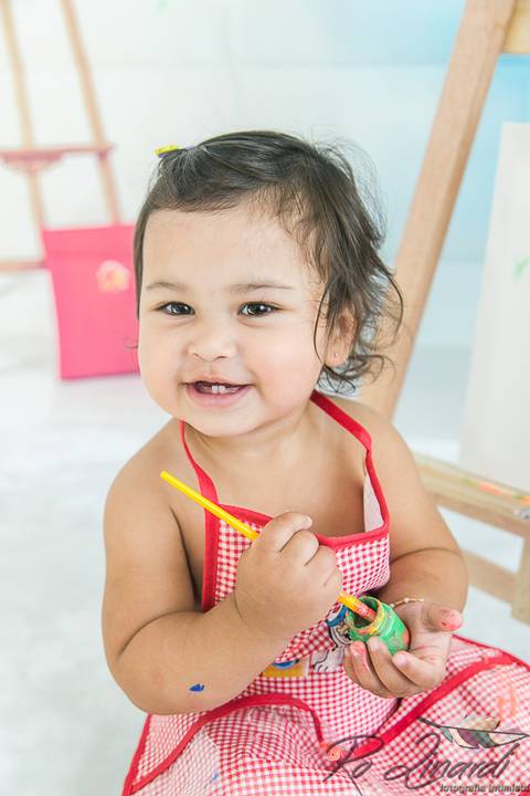 pintando o set Laurinha'