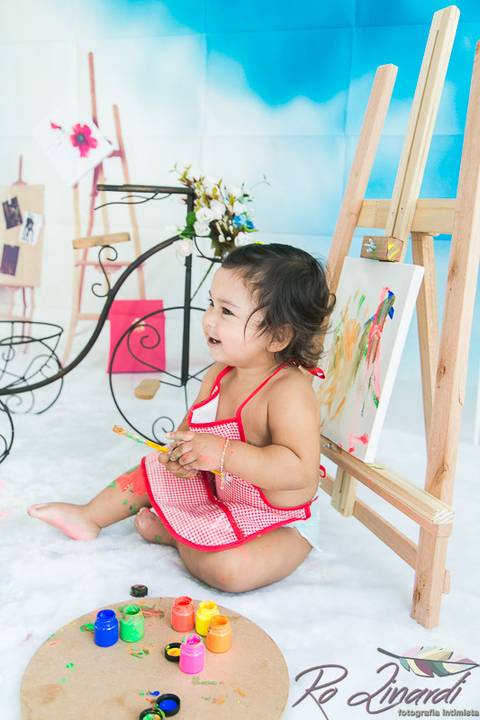 pintando o set Laurinha'