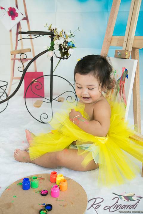 pintando o set Laurinha'