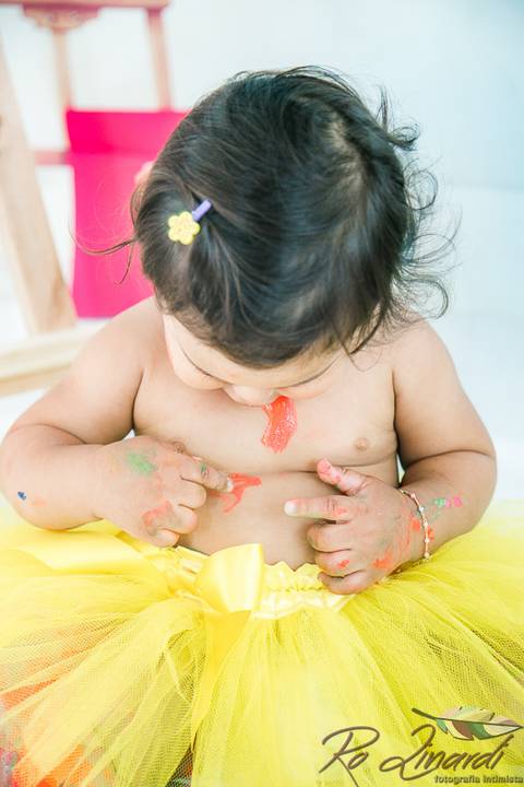 pintando o set Laurinha'