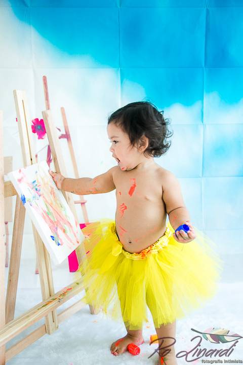 pintando o set Laurinha'