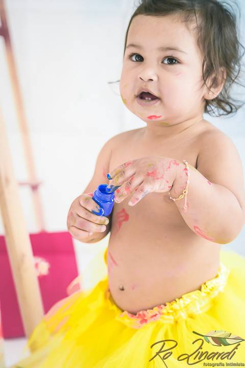 pintando o set Laurinha'