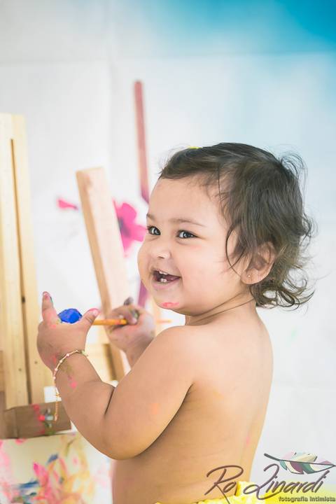 pintando o set Laurinha'