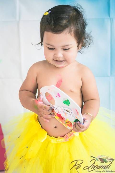 pintando o set Laurinha'