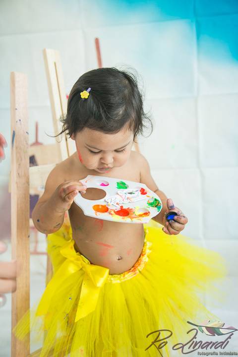 pintando o set Laurinha'