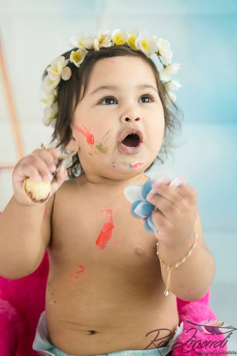 pintando o set Laurinha'