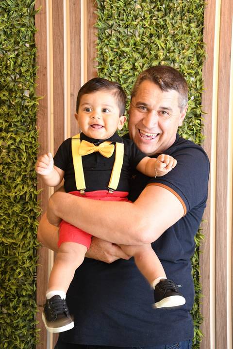 Miguel com o seu pai'