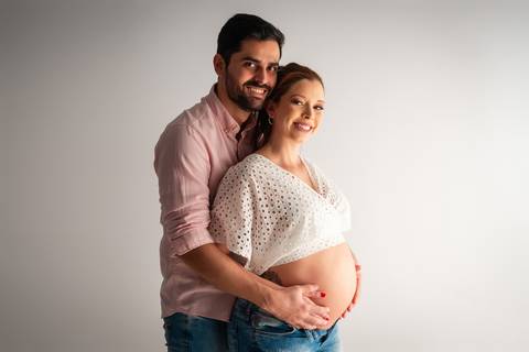 fotografia de gestante em estúdio Jaboticabal, gravida, gestante, 32 semanas de gestação, casual, ensaio gestante casual'