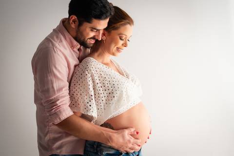 fotografia de gestante em estúdio Jaboticabal, gravida, gestante, 32 semanas de gestação, casual, ensaio gestante casual'