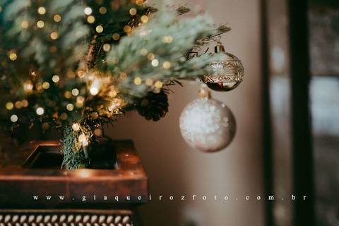 Ensaio Família Natal em casa'