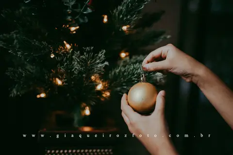 Ensaio Família Natal em casa'