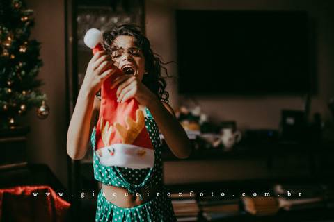 Ensaio Família Natal em casa'