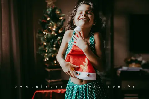 Ensaio Família Natal em casa'