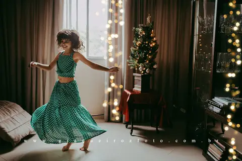 Ensaio Família Natal em casa'