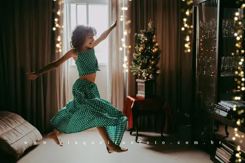 Ensaio Família Natal em casa'