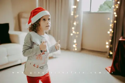 Ensaio Família Natal em casa'