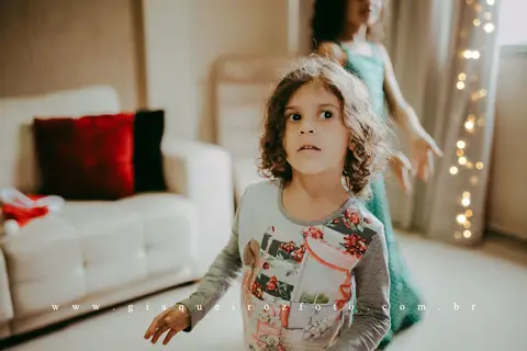 Ensaio Família Natal em casa'