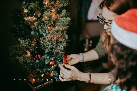 Ensaio Família Natal em casa'