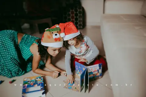 Ensaio Família Natal em casa'