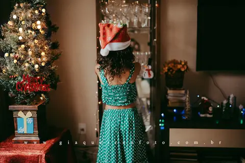 Ensaio Família Natal em casa'