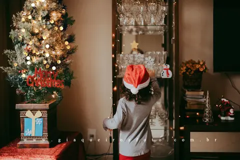Ensaio Família Natal em casa'