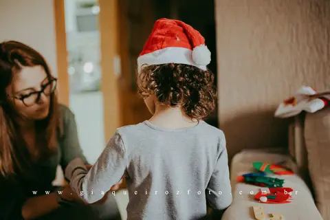 Ensaio Família Natal em casa'
