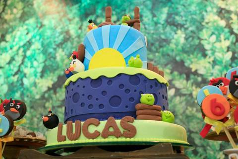 bolo de aniversário Minecraft '