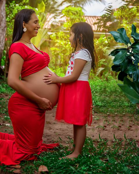 ensaio gestante em fortaleza-ce mae e filha'