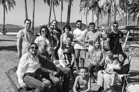 Fotografia de família reunida'