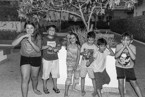 fotografia de evento com crianças brincando'