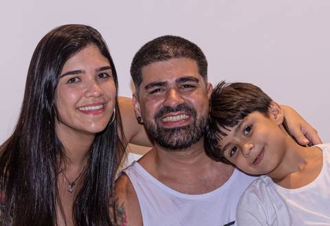 fotografia de evento com família sorrindo'