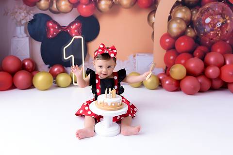 ensaio com bolo fake'