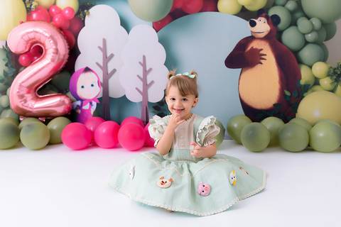 ensaio smash the cake de 2 anos temático em santo andré'