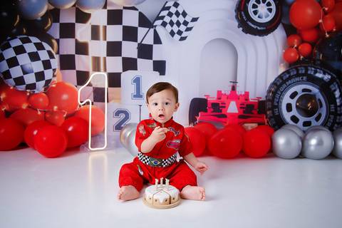 ensaio 1 ano menino tema carros bairro campestre santo andré'