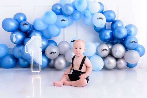 ensaio neutro de um ano  smash the cake menino em santo andré'