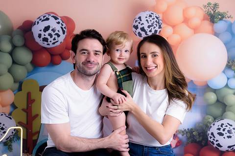 ensaio com família para celebrar um ano do bebê santo andré'