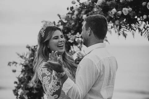 momento descontraído do casal'