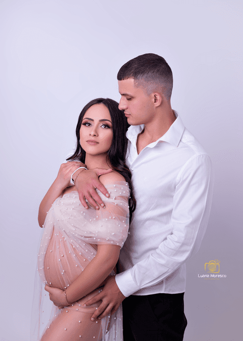 Ensaio Gestante Estúdio Luana Moresco Ijuí Cruz Alta Santo Angelo Ideia Pose Look Vestido Casal onde preço quando semana meses maquiagem make lugar Fotografia Fotografo Fotografa Foto'