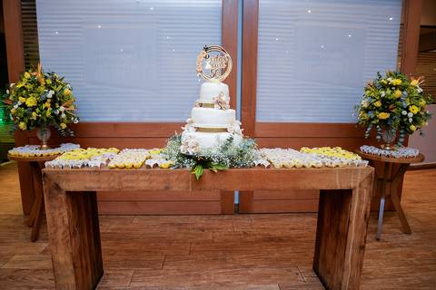 Decoração bodas de ouro'