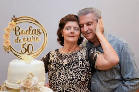 fotografia do casal bodas de ouro'