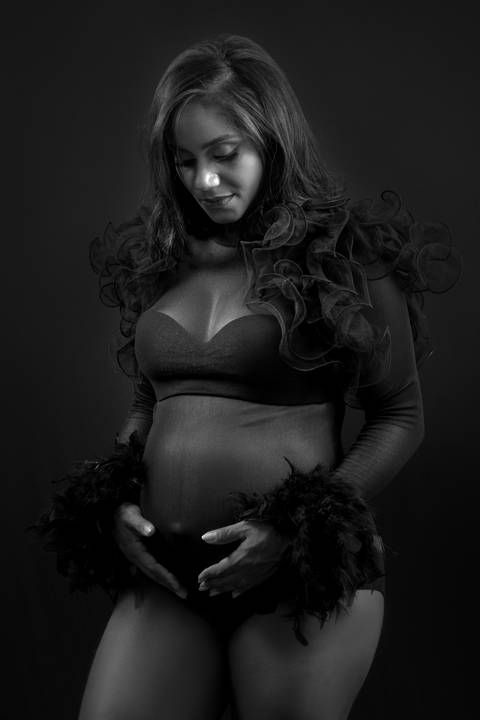 Ensaio em estúdio da gestante Lenice em Bom Jesus da Lapa '