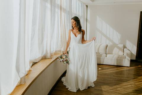 vestido de noiva para casamnto de dia'