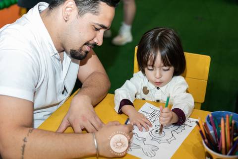 fotografo profissional em joinville aniversario infantil daisy evaristo apolo 3 anos com logo in festa buffet'