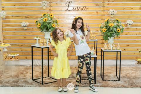 fotografo profissional aniversario  pinta e borda joinville decoração girassol luisa 11 anos'