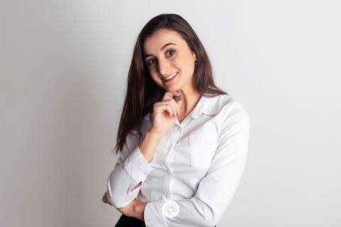 retrato corporativo perfil profissional estudio fotografia joinville dentista Gabriela Evangelista'