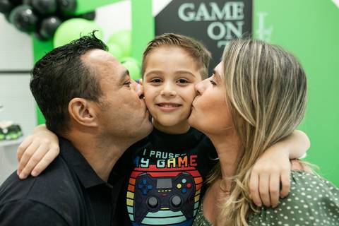 fotografa de aniversario joinville realeza festas kids decoração video game'