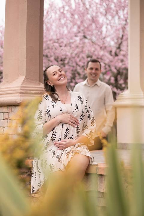 ensaio fotografico gestante florada cereija sakura externo daisy evaristo fotografia esperando benicio jenifer thiago'