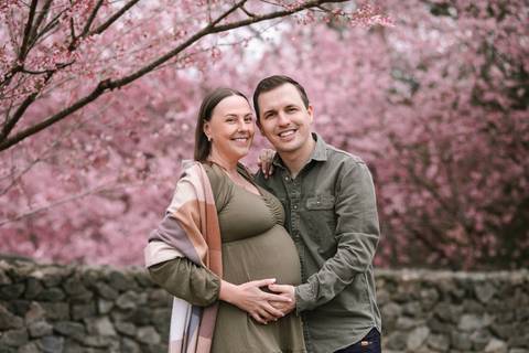 ensaio fotografico gestante florada cereija sakura externo daisy evaristo fotografia esperando benicio jenifer thiago'